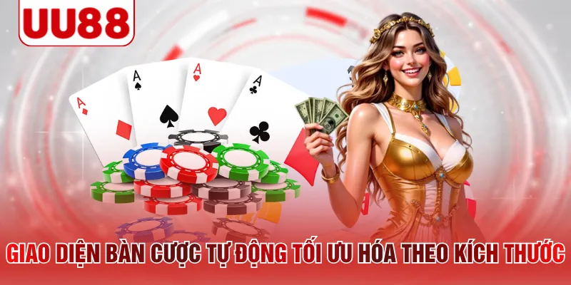 Giao diện bàn cược tự động tối ưu hóa theo kích thước